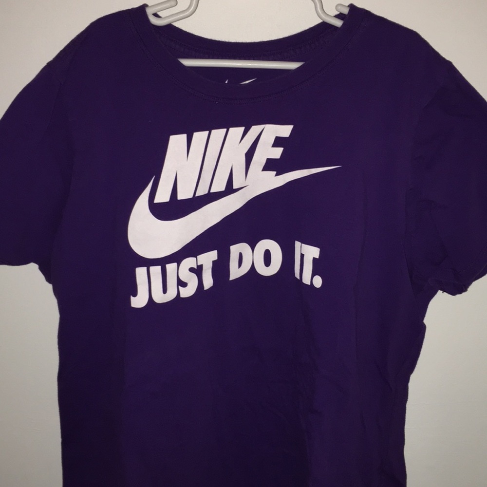 Purple Nike just do it t shirt